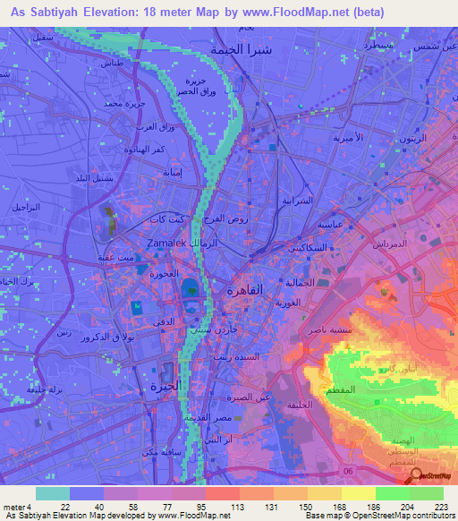 As Sabtiyah,Egypt Elevation Map