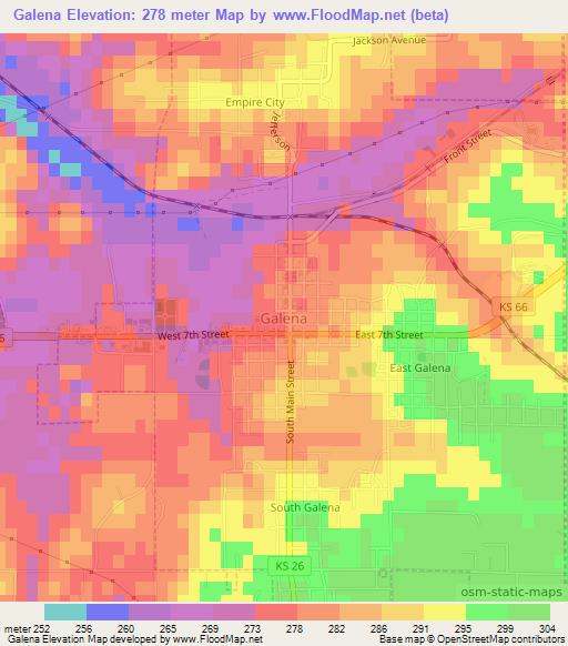 Galena,US Elevation Map