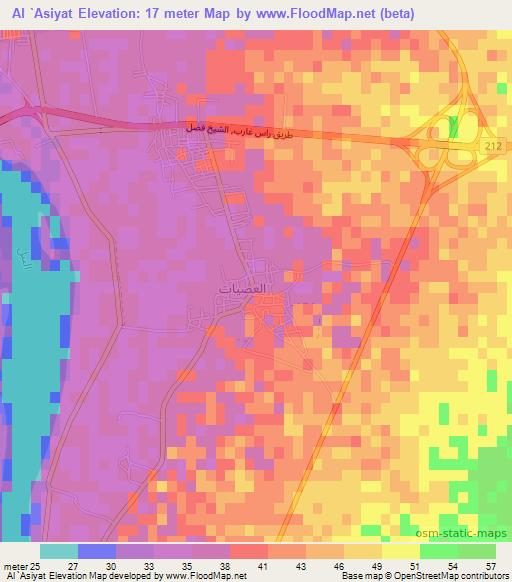 Al `Asiyat,Egypt Elevation Map