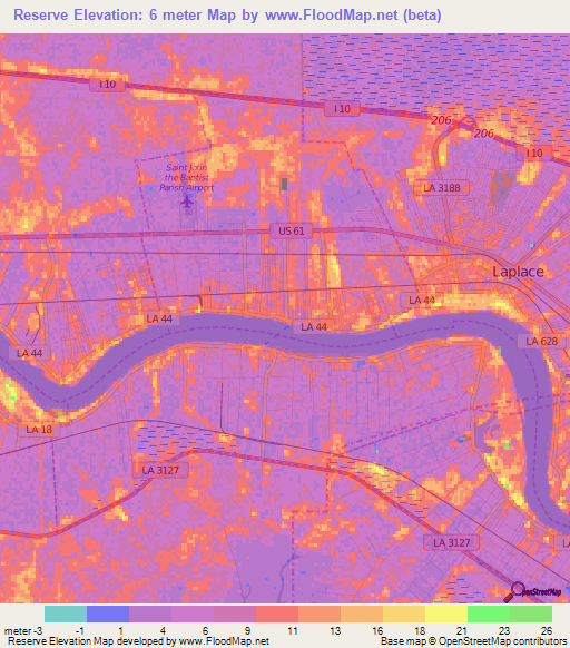 Reserve,US Elevation Map