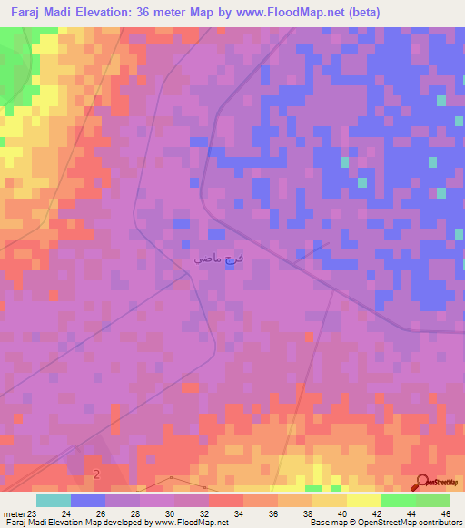 Faraj Madi,Egypt Elevation Map