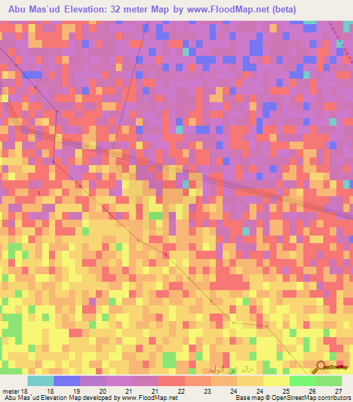 Abu Mas`ud,Egypt Elevation Map