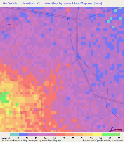 As Sa`idah,Egypt Elevation Map