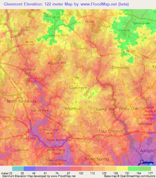 Glenmont,US Elevation Map