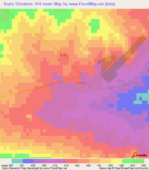 Soylu,Turkey Elevation Map