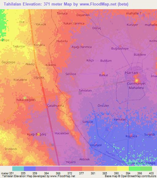 Tahilalan,Turkey Elevation Map