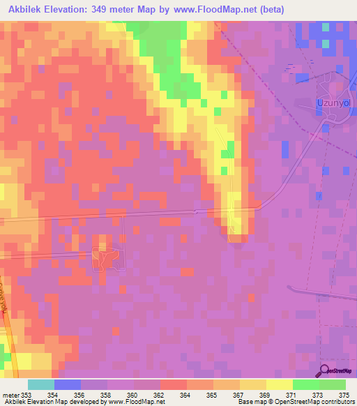 Akbilek,Turkey Elevation Map