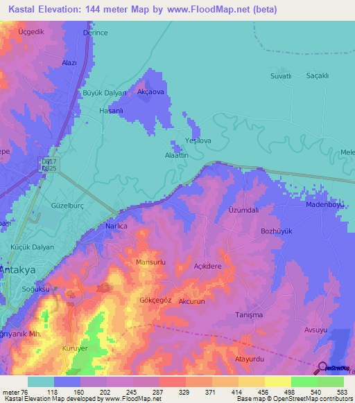 Kastal,Turkey Elevation Map