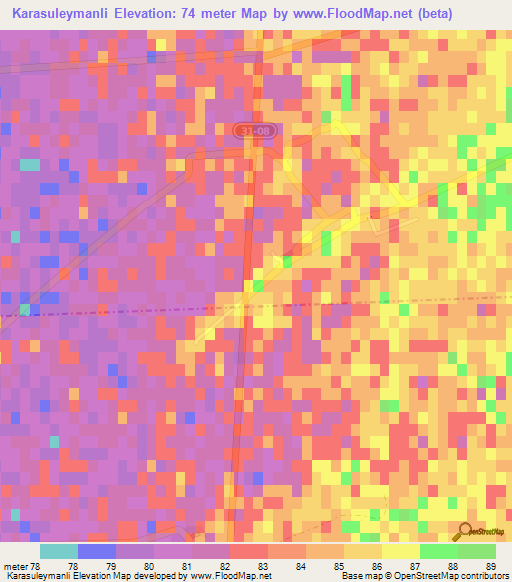 Karasuleymanli,Turkey Elevation Map