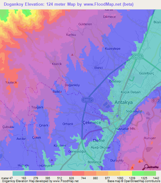 Dogankoy,Turkey Elevation Map