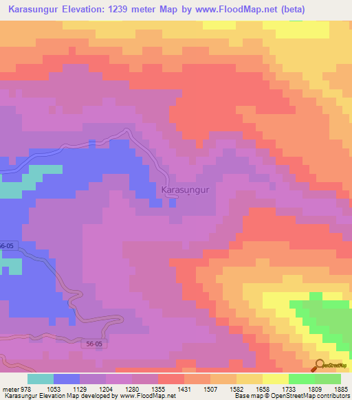 Karasungur,Turkey Elevation Map