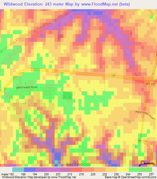 Wildwood,US Elevation Map