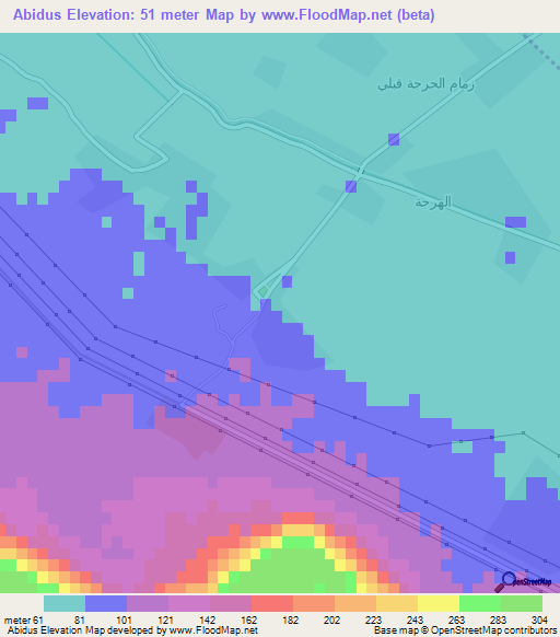 Abidus,Egypt Elevation Map