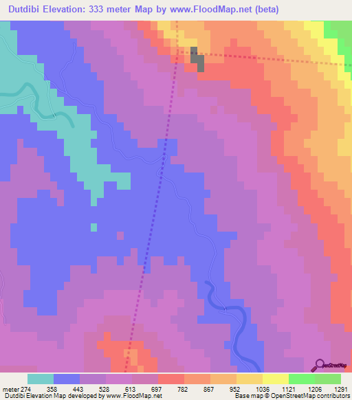 Dutdibi,Turkey Elevation Map