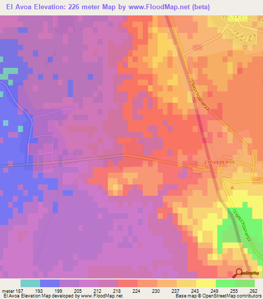 El Avoa,Egypt Elevation Map