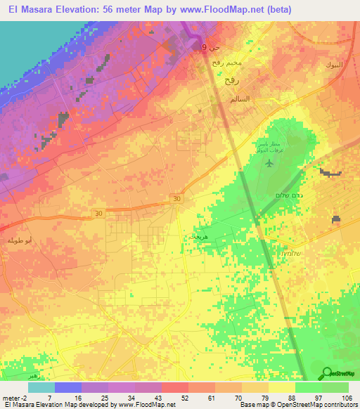 El Masara,Egypt Elevation Map