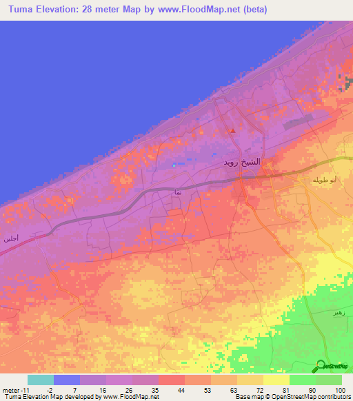 Tuma,Egypt Elevation Map