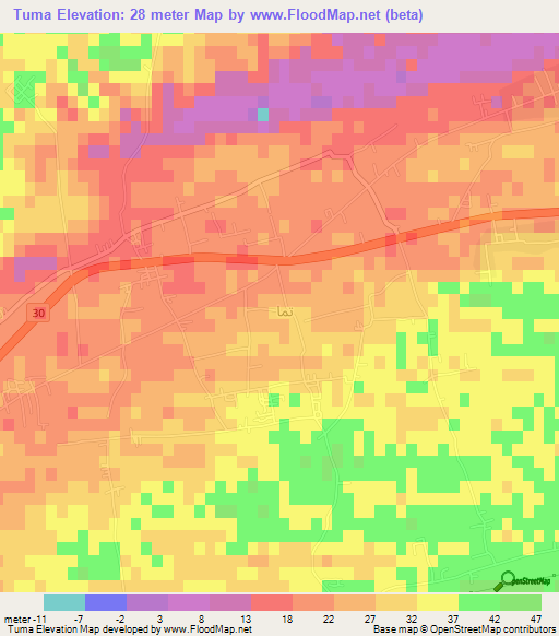 Tuma,Egypt Elevation Map