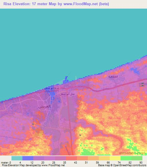 Risa,Egypt Elevation Map