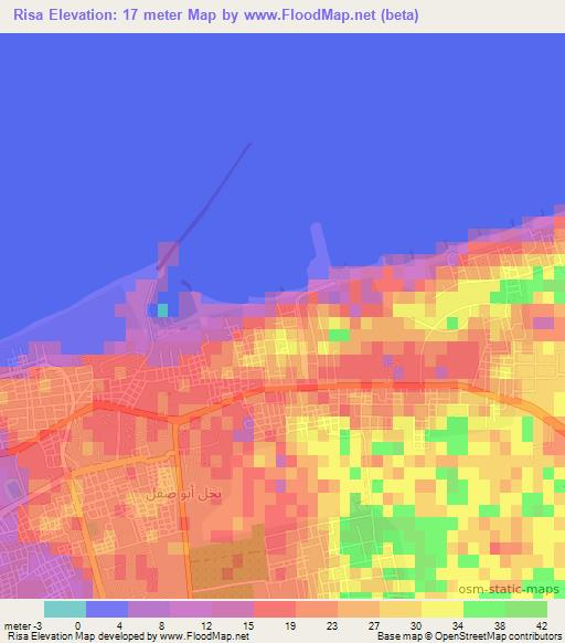 Risa,Egypt Elevation Map