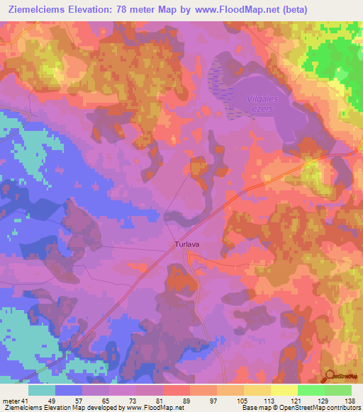 Ziemelciems,Latvia Elevation Map