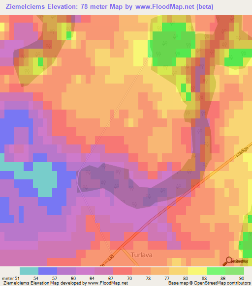 Ziemelciems,Latvia Elevation Map