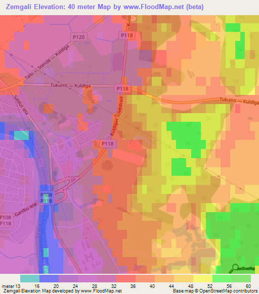 Zemgali,Latvia Elevation Map