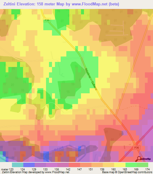 Zeltini,Latvia Elevation Map