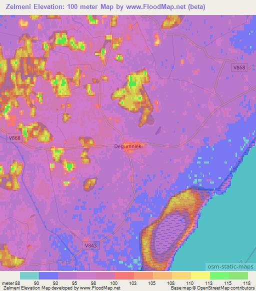 Zelmeni,Latvia Elevation Map