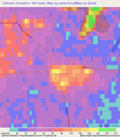 Zelmeni,Latvia Elevation Map