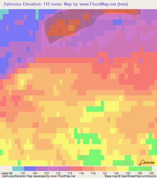 Zalmuiza,Latvia Elevation Map