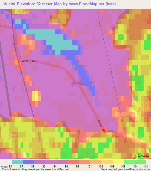 Vucini,Latvia Elevation Map