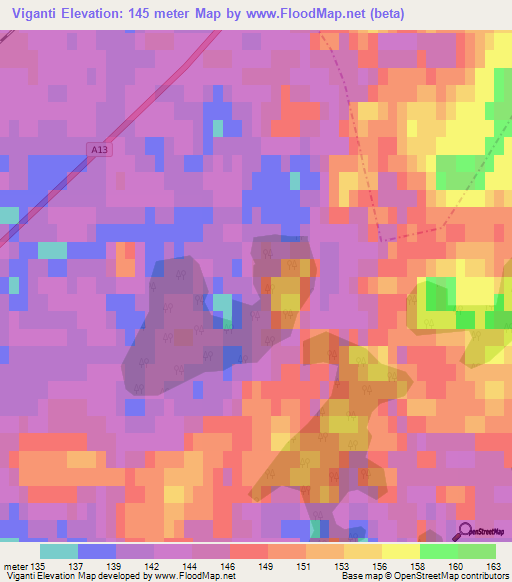 Viganti,Latvia Elevation Map