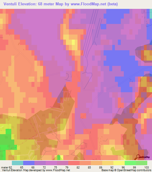 Ventuli,Latvia Elevation Map