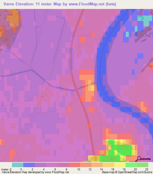 Varve,Latvia Elevation Map