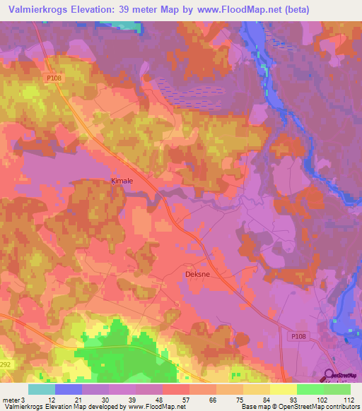 Valmierkrogs,Latvia Elevation Map