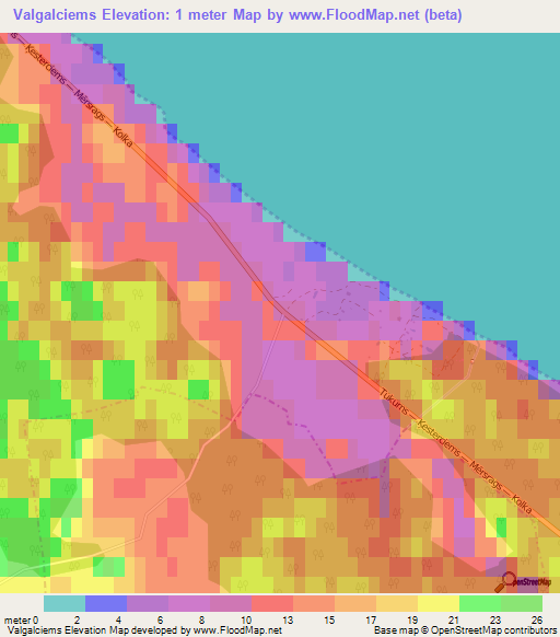 Valgalciems,Latvia Elevation Map