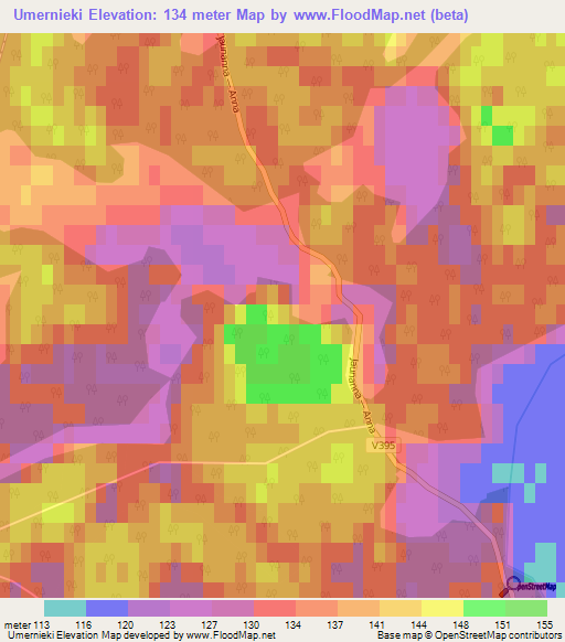 Umernieki,Latvia Elevation Map