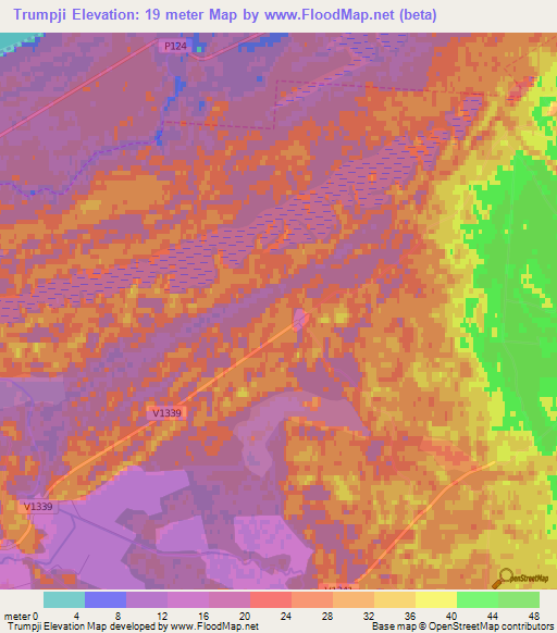 Trumpji,Latvia Elevation Map