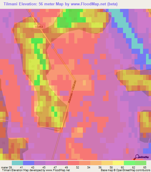 Tilmani,Latvia Elevation Map