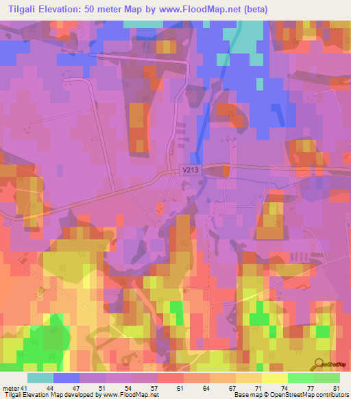 Tilgali,Latvia Elevation Map