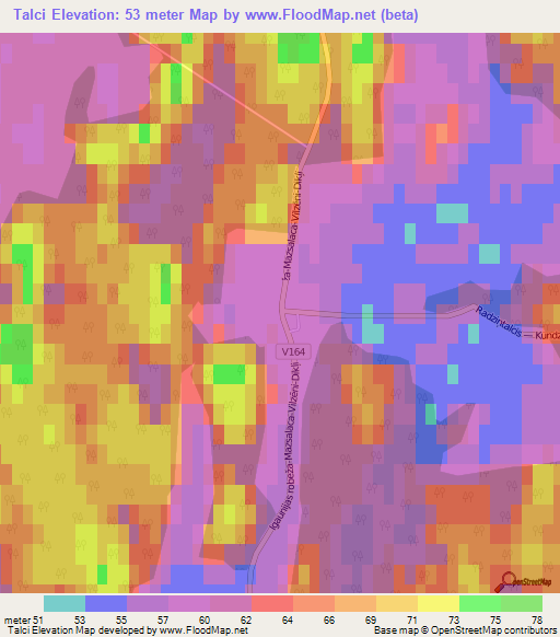 Talci,Latvia Elevation Map