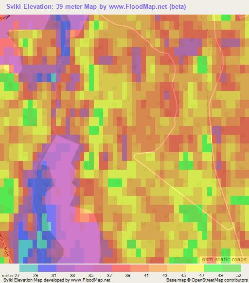 Sviki,Latvia Elevation Map