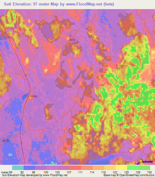 Suti,Latvia Elevation Map