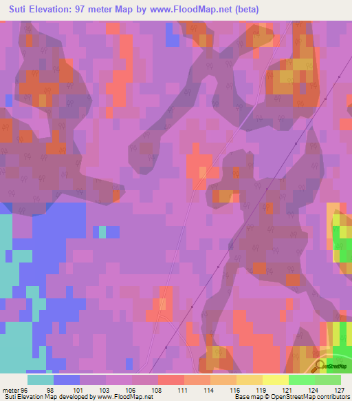 Suti,Latvia Elevation Map