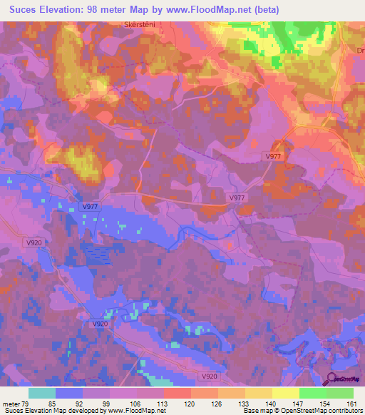 Suces,Latvia Elevation Map