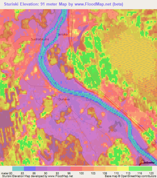 Sturiski,Latvia Elevation Map