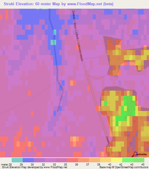 Struki,Latvia Elevation Map