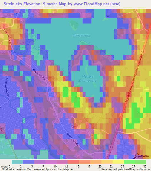 Strelnieks,Latvia Elevation Map