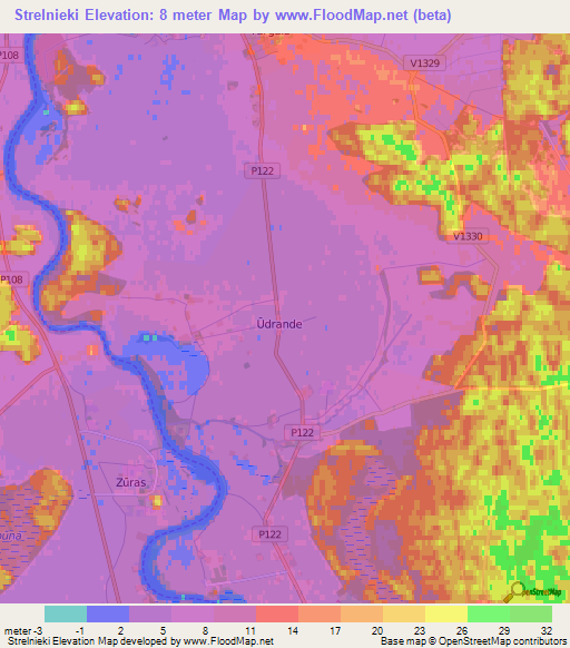 Strelnieki,Latvia Elevation Map